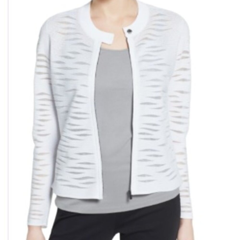 NIC+ZOE | Paper White Textured Waves Jacket